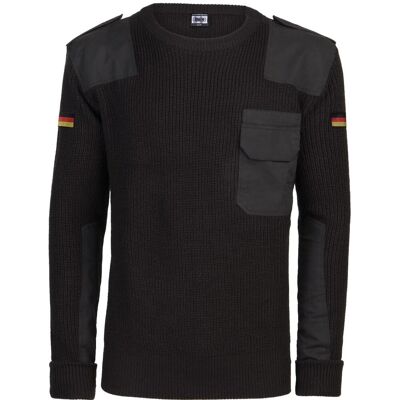 BWuM Bundeswehr Pullover mit Flaggen Schwarz S BWuM Bundeswehr Pullover mit Flaggen Schwarz S