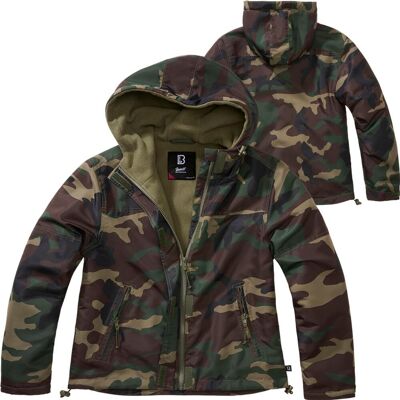 Brandit Windbreaker Fleecefutter mit Zipper Damen Woodland XXL Brandit Windbreaker Fleecefutter mit Zipper Damen Woodland XXL