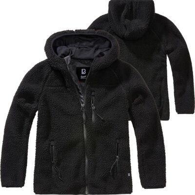 Brandit Teddyfleece Jacke mit Kapuze Damen Schwarz M Brandit Teddyfleece Jacke mit Kapuze Damen Schwarz M