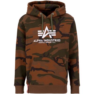 Alpha Industries Kapuzenpullover Basic Hoodie Burned-Camo M Alpha Industries Kapuzenpullover Basic Hoodie Burned-Camo M