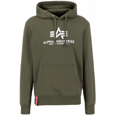 Alpha Industries Kapuzenpullover Basic Hoodie Dunkelgrün M Alpha Industries Kapuzenpullover Basic Hoodie Dunkelgrün M