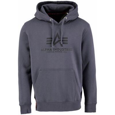 Alpha Industries Kapuzenpullover Basic Hoodie Grau-Schwarz / Schwarz 3XL Alpha Industries Kapuzenpullover Basic Hoodie Grau-Schwarz / Schwarz 3XL