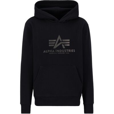 Alpha Industries Kapuzenpullover Basic Hoodie Carbon Schwarz / Schwarz L Alpha Industries Kapuzenpullover Basic Hoodie Carbon Schwarz / Schwarz L