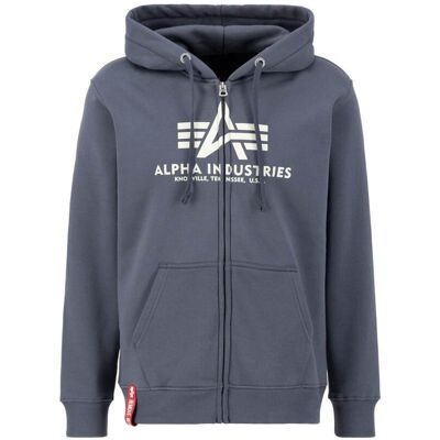 Alpha Industries Kapuzenjacke Basic Zip Hoodie Grau-Schwarz 3XL Alpha Industries Kapuzenjacke Basic Zip Hoodie Grau-Schwarz 3XL