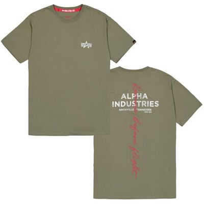 Alpha Industries Signature BP T-Shirt Sage Green (Grün) L Alpha Industries Signature BP T-Shirt Sage Green (Grün) L