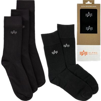 Alpha Industries Basic Socken (3er Pack) Schwarz 40/42 Alpha Industries Basic Socken (3er Pack) Schwarz 40/42