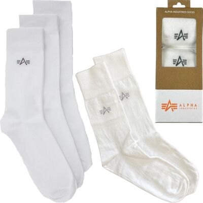 Alpha Industries Basic Socken (3er Pack) Weiß 43/46 Alpha Industries Basic Socken (3er Pack) Weiß 43/46