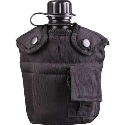 Mil-Tec US Feldflasche 1L mit Hülle und Alu-Becher Schwarz Mil-Tec US Feldflasche 1L mit Hülle und Alu-Becher Schwarz