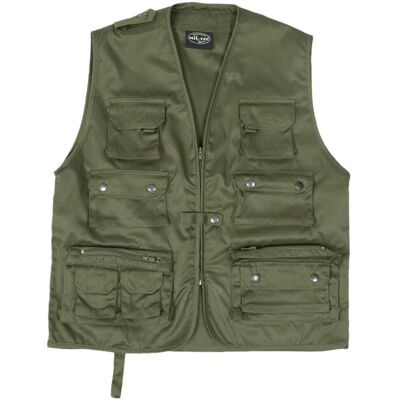 Mil-Tec Militär Jagd- und Anglerweste Oliv XS Mil-Tec Militär Jagd- und Anglerweste Oliv XS