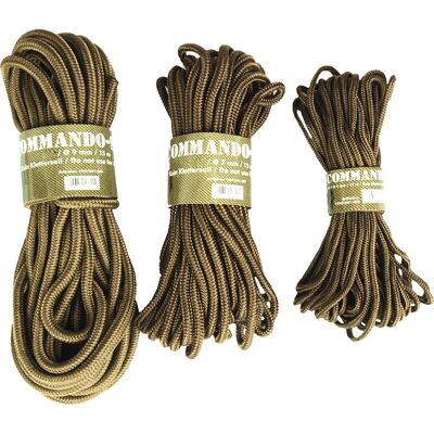 Mil-Tec Militär Commando-Seil 15m Coyote 7mm Mil-Tec Militär Commando-Seil 15m Coyote 7mm