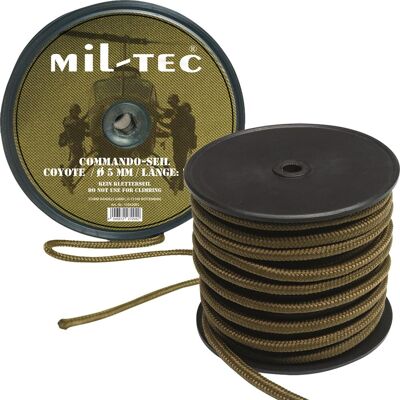 Mil-Tec Militär Commando-Seil auf Rolle Coyote 9mm Mil-Tec Militär Commando-Seil auf Rolle Coyote 9mm
