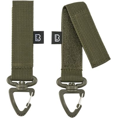 Brandit Gürtel-Karabiner mit Molle Loop (2er Pack) Oliv Brandit Gürtel-Karabiner mit Molle Loop (2er Pack) Oliv