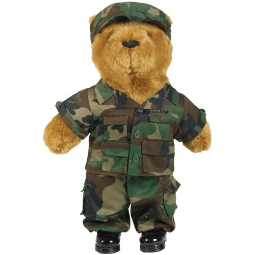 Mil-Tec Bundeswehr Teddy mit Uniform   Woodland   groß