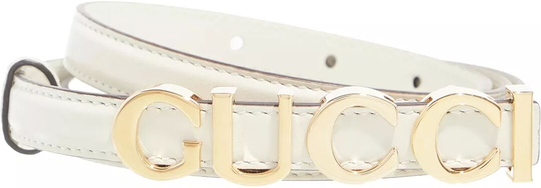 Gucci Gürtel - Buckle Thin Belt - Gr. 80 - in Creme - für Damen