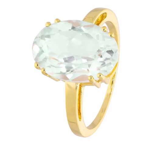 diamondline Ring – ring 375 YG 1 green amethyst treat. 14×10 oval fac – Gr. 58 – in Gold – für Damen