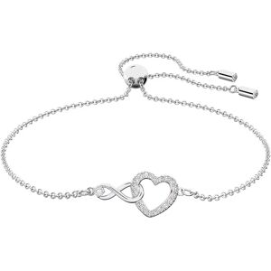 Swarovski Armband - Infinity Infinity and heart Rhodium plated - Gr. M - in Weiß - für Damen