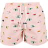 Solada Badeshorts mit Drucken Strand bermuda shorts Herren Rosa Größe XXL