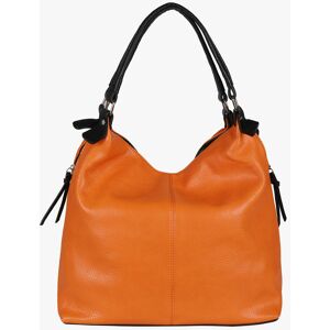 Solada Damen-Umhängetasche mit Doppelgriff Shopper Damen Orange Größe Unica