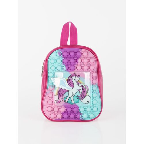 Solada Rucksack für kleine Mädchen mit Pop-It Rucksäcke Mädchen Fuchsie Größe Unica