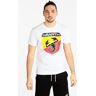 Abarth Kurzarm-T-Shirt für Herren mit Logo Kurzarm T-Shirt Herren Weiß Größe S