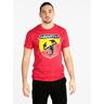 Abarth Kurzarm-T-Shirt für Herren mit Logo Kurzarm T-Shirt Herren Rot Größe XL