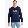 Lee Legendäre Denim-Crew Herren-Sweatshirt mit Schriftzug Sweatjacken Herren Blau Größe L