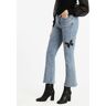 Sexy Sense Damen-Schlagjeans mit dekorativen Strasssteinen Bootcut Jeans Damen Jeans Größe XS