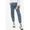 Farfallina Damenjeans mit mehreren Taschen und Bündchen Straight Leg Jeans Damen Jeans Größe XS