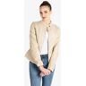 Solada Kunstlederjacke für Damen Eco-Lederjacken Damen Beige Größe XXL