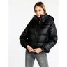 Ellen Rose Wattierte Damenjacke mit Kapuze Wintermäntel Damen Schwarz Größe 3XL