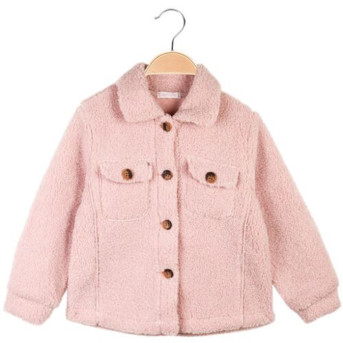 Sweet Junior Teddybärjacke für Mädchen mit Knöpfen Wintermäntel Mädchen Rosa Größe 04