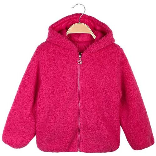 Sweet Junior Wendbare Teddybärjacke für Mädchen Wintermäntel Mädchen Fuchsie Größe 06