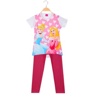 Disney Princess Kurzes Set für Mädchen mit Leggings Sets 3-16 Jahre alt Mädchen Weiß Größe 05