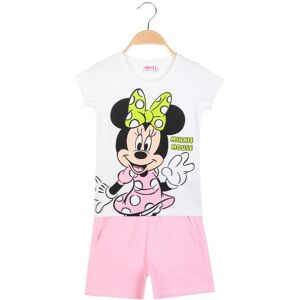 Disney MICKEY and FRIENDS Kurzes Baumwollset für Mädchen mit Minnie Sets 3-16 Jahre alt Mädchen Weiß Größe 03/04