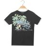 Mr Jek Kinder-T-Shirt mit Hawaii-Print Kurzarm T-Shirt Junge Schwarz Größe 10