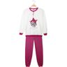 Punto & Virgola Lange Fleece-Pyjamas für Mädchen Pyjama Mädchen Weiß Größe 16