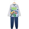 jurassic world Langer warmer Baumwollpyjama für Kinder mit Aufdrucken Pyjama Junge Grau Größe 07/08