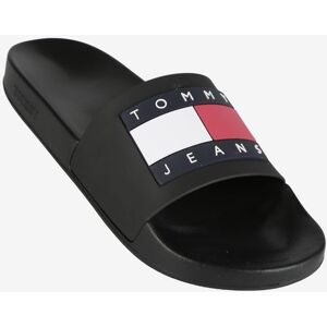 Tommy Hilfiger Pool Slide Gummipantoffeln für Männer Pantoletten Herren Schwarz Größe 45