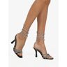 Fashion&Bella; Damen-Gladiator-Sandalen mit Strasssteinen und Absatz High heel sandaletten Damen Schwarz Größe 38