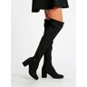 Coco Perla Hohe Stiefel aus Stoff und Lurex Stiefel mit Absatz Damen Schwarz Größe 36