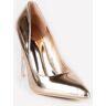 Mister Angelo Metallic-Dekolleté mit Stiletto-Absatz Pumps Damen Beige Größe 37