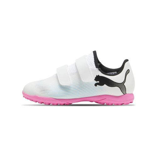 Puma Fussball Future 7 Play TT Fußballschuhe für Kinder White/pink 28
