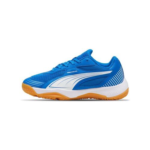 Puma Fussball Solarflash III Jr Fußballschuhe für Kinder Team Royal / White 28