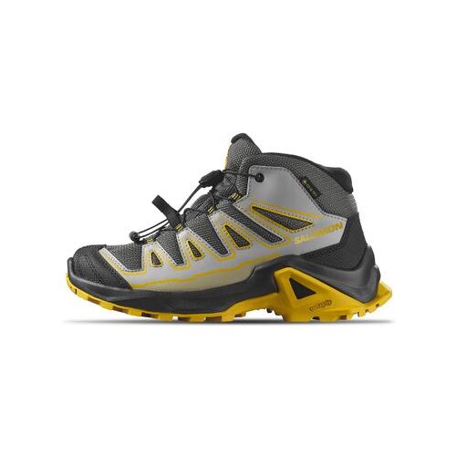 Salomon X Ultra Mid GTX Wanderschuhe für Kinder Castlerock / Black / Spicy Mustard 35