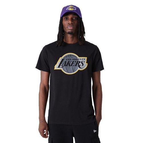 New Era LA Lakers NBA Outline Logo Tee Shirts für Herren Schwarz L