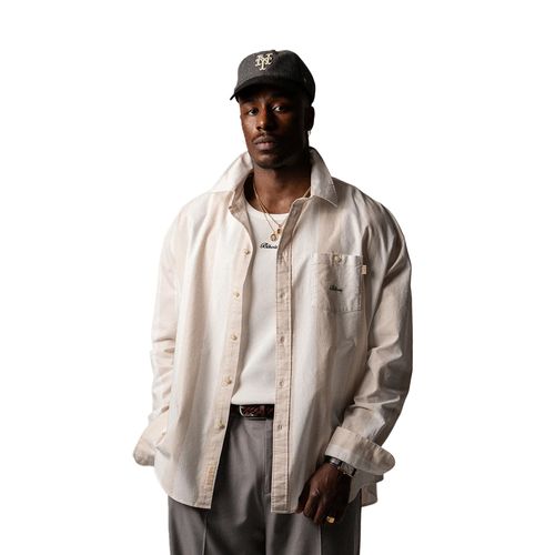 BLKVIS Script Shirt Hemden für Herren Antique White XL