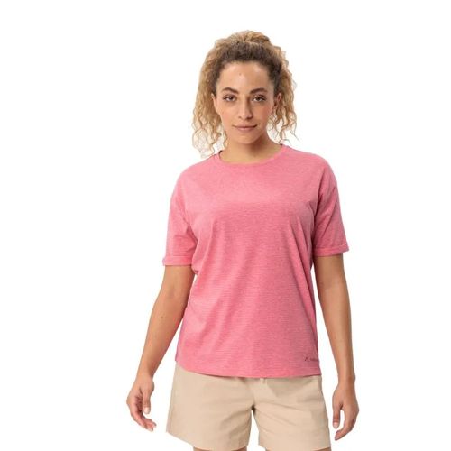 Vaude Mineo Stripped Tee Shirts für Damen Brick M