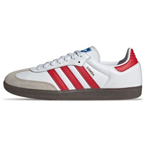 Adidas Samba OG Sneaker für Unisex White / Better Scarlet 38 2/3