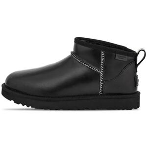 UGG Classic Ultra Mini Leather Boots/Stiefeletten für Damen Black 40 UGG Classic Ultra Mini Leather Boots/Stiefeletten für Damen Black 40