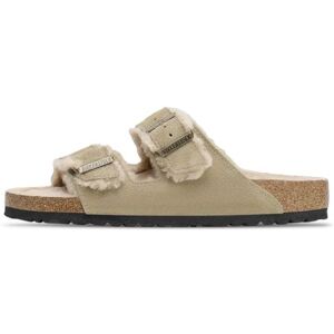 Birkenstock Arizona Lammfell Sandalen für Unisex Taupe 38 Birkenstock Arizona Lammfell Sandalen für Unisex Taupe 38